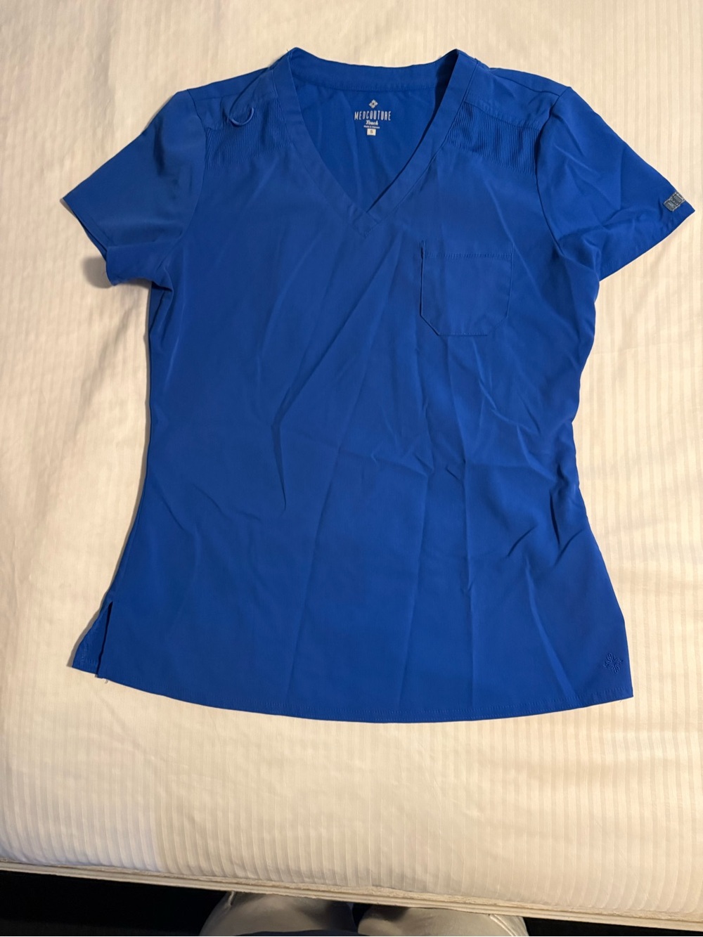 Med Couture Women’s V-Neck Scrub Top - Royal Blue